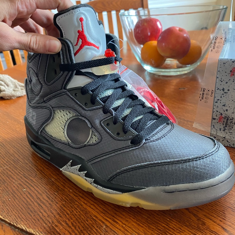 "off white" Jordan 5 Muslin